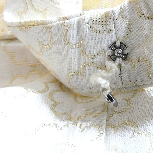 Boden Womens 6L Dress White & Gold Couture Daisies Gorgeous Strapless Pleat NWT - Picture 15 of 16